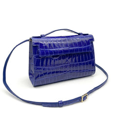 New York Deep Blue Medium Handle Bag