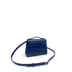 New York Deep Blue Mini Handle Bag