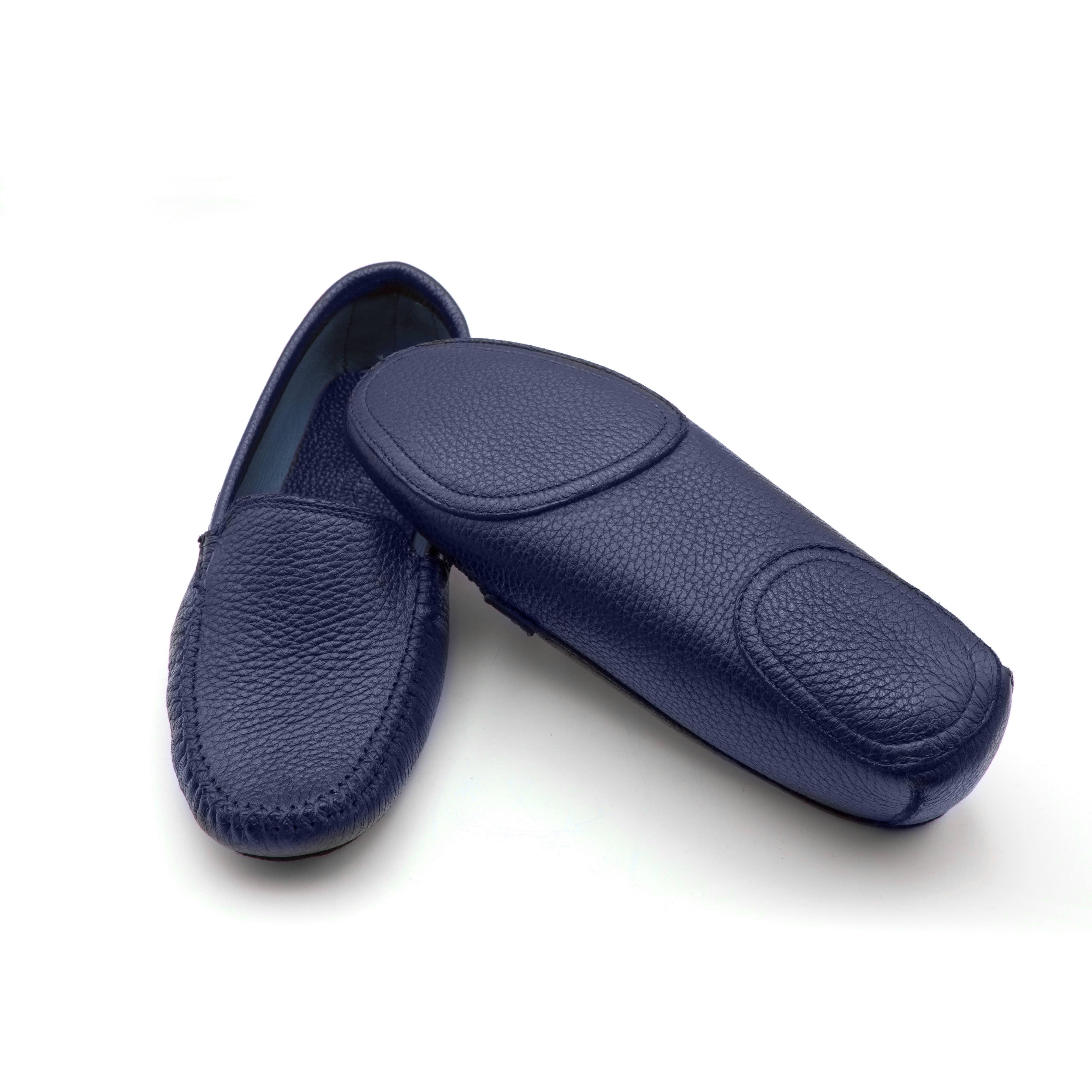 Milan Blue Navy Soft Slippers
